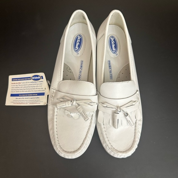 Dr. Scholl's Gel Pac Loafers White Leather Women's Slip On Tassels 8.5W READ - Picture 6 of 10